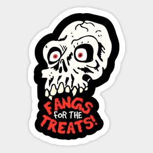 Fangs for the Treats This Halloween Sticker